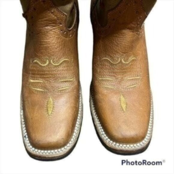 Verthali Cowboy Western Boot Womens Floral Embroidered Size 6.5 Square Toe - Picture 7 of 12